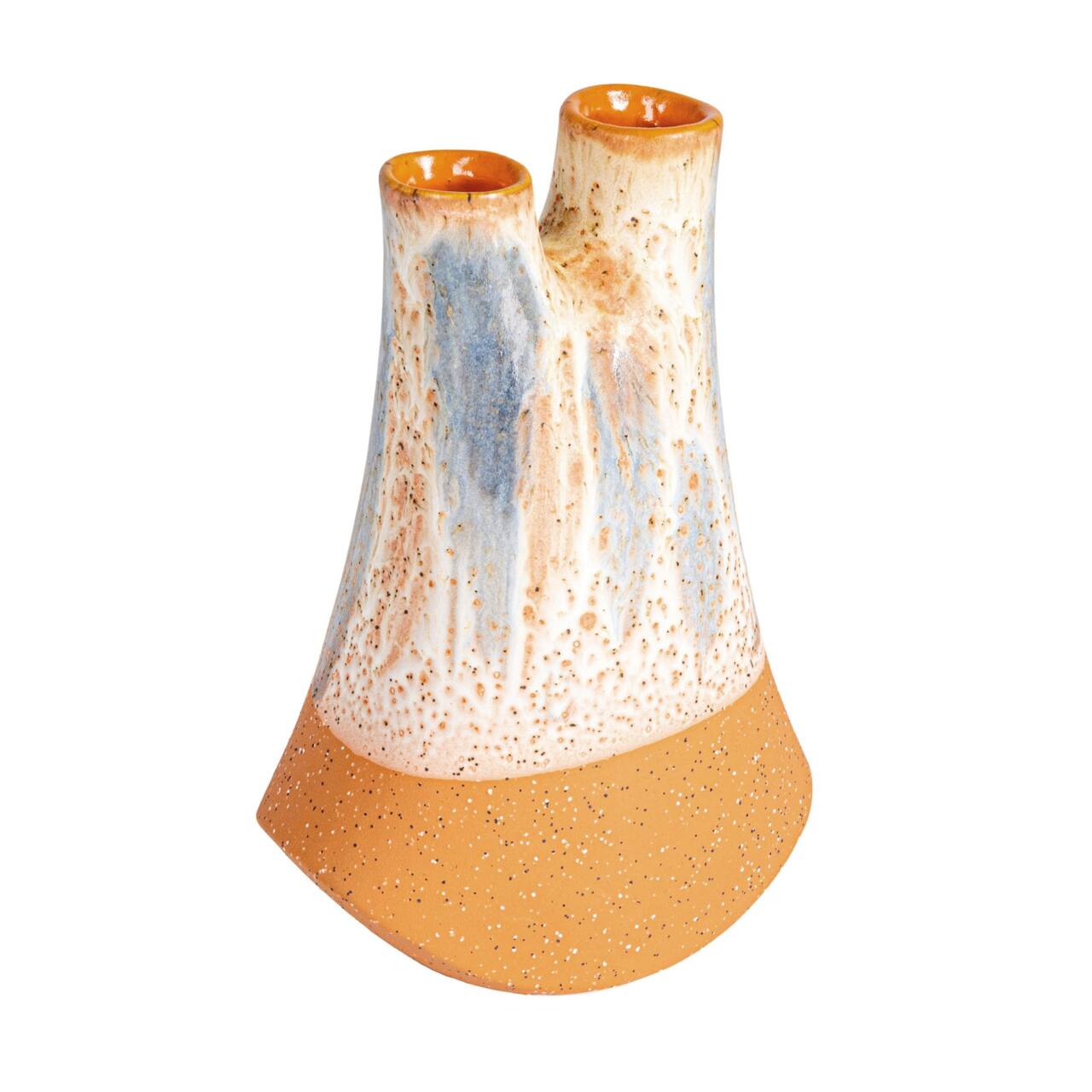 Hello Honey® 8" Multicolor Chromatic Harmony Stoneware 2 Opening Vase
